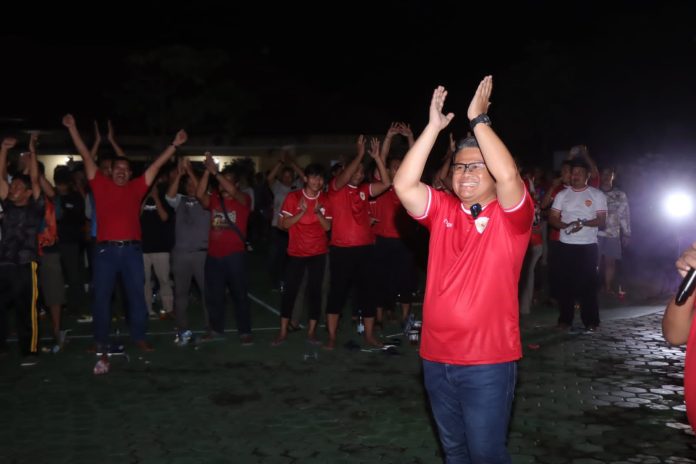 polres indramayu nobar semifinal afc u23