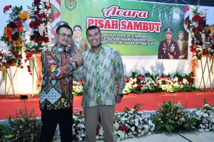 gm pertamina balongan hadiri pisah sambut dandim indramayu