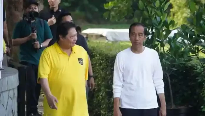 jokowi airlangga hartarto