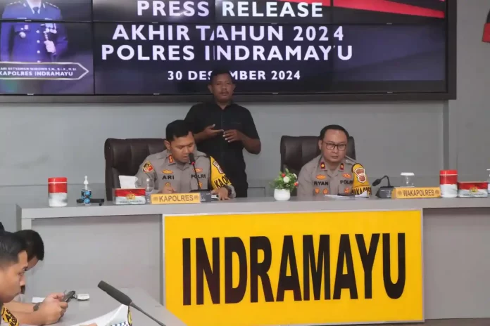 kapolres indramayu gelar rilis 2024