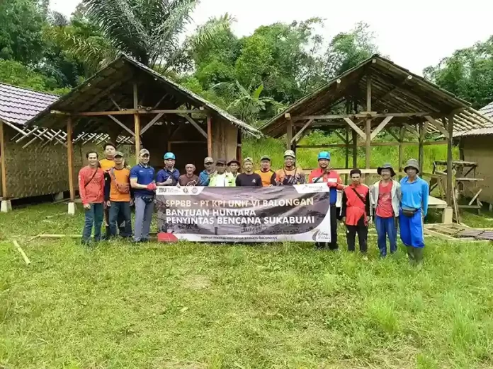 Perwira Pertamina Balongan Bangun Hunian Sementara untuk Penyintas Banjir Bandang Sukabumi