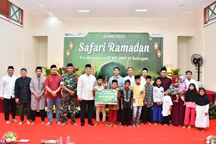 pertamina salurkan donasi untuk anak yatim di salamdarma