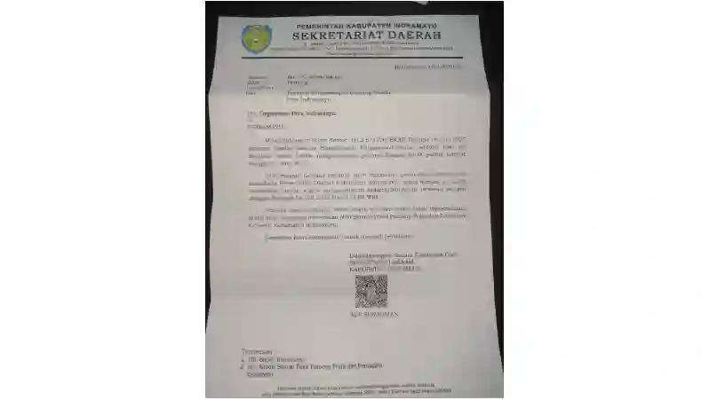 Wartawan Tolak Pengosongan Gedung Graha Pers Indramayu, Pemkab Dinilai Arogan 1 surat dari sekda pengosongan gpi
