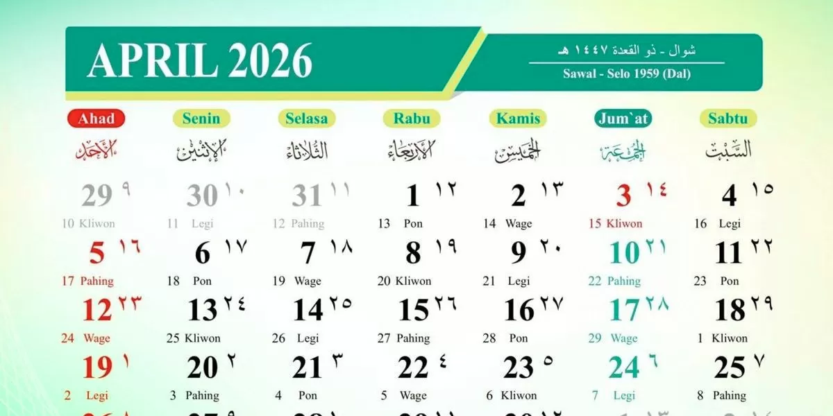 Catat! Ini Tanggal Merah April 2026, Siap Long Weekend